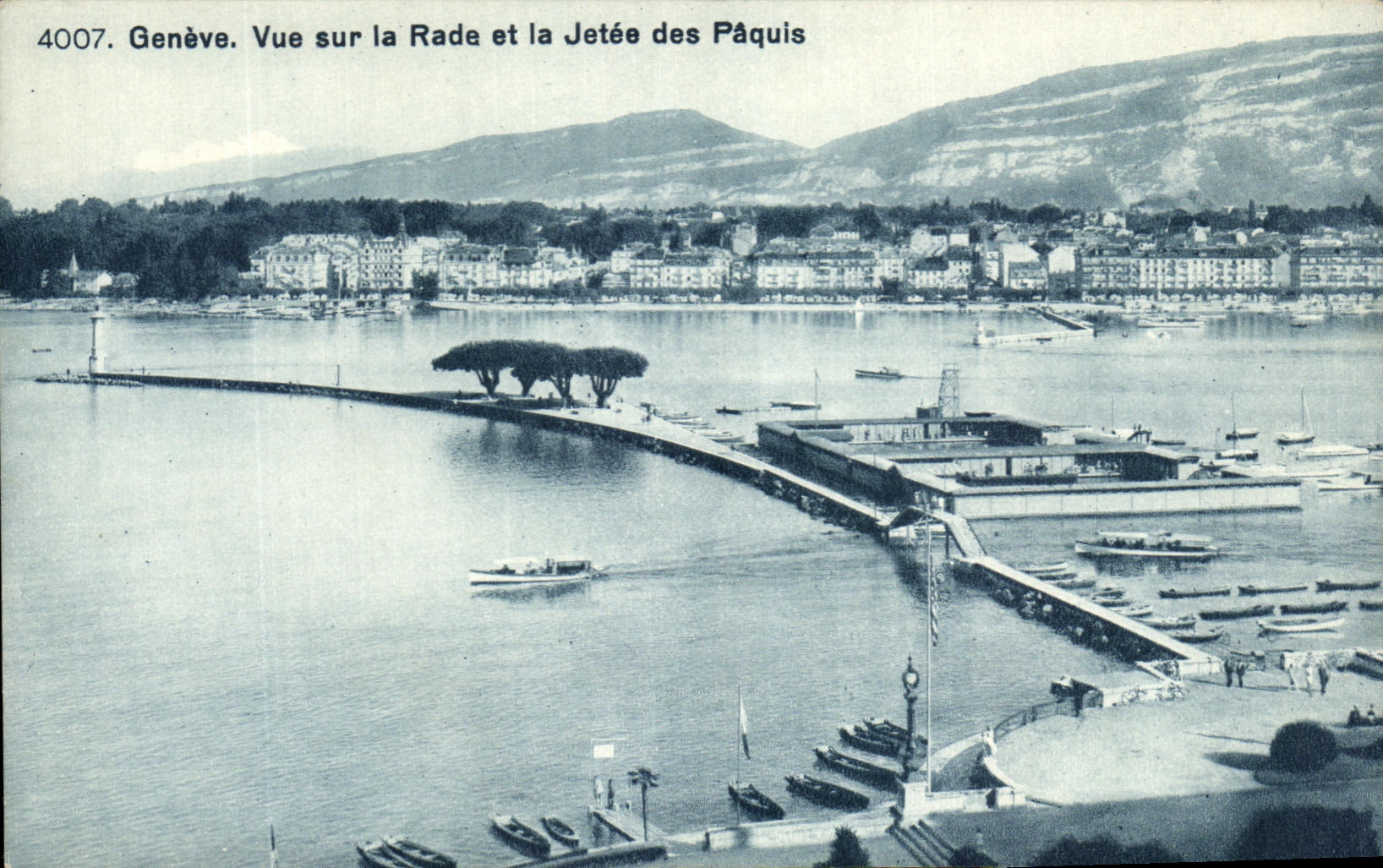 CPA Geneve Vue Sur La Rade Et La Jetee Des Paquis