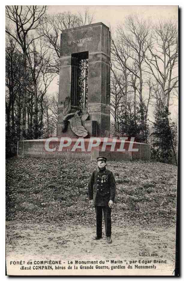 CPA Foret De Compiegne Le Monument Du Mailn Par Edgar Brand Militaria 