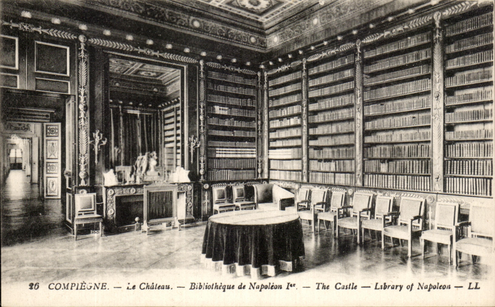Compiègne — Das Schloss — Bibliothek Napoleons I. — LL