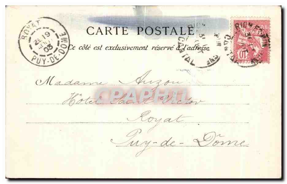 Le Puy Mary — Auvergne — Phototypie A. Baudel, Saint-Céré (Lot) — Reverso
