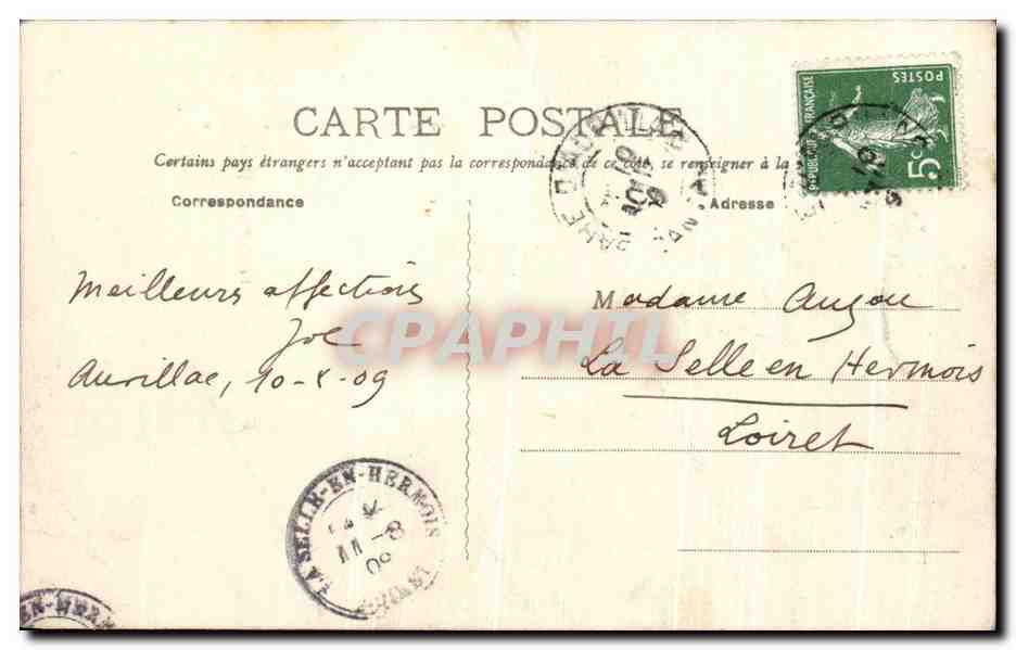 CPA Le Cantal Pittoresque Le Puy Mary Le Pas de Peyrol et la route de Murat a Salers — Verso