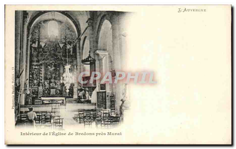 CPA L'Auvergne Interieur de l'Eglise de Bredons Pres Murat