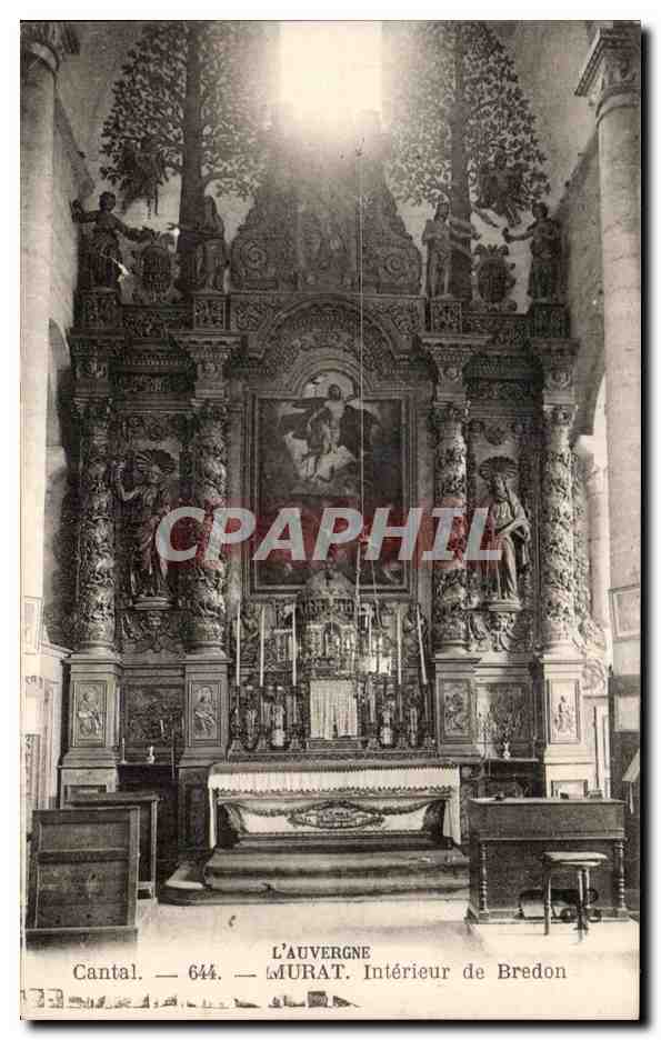 CPA L'Auvergne Cantal Murat Interieur de Bredon