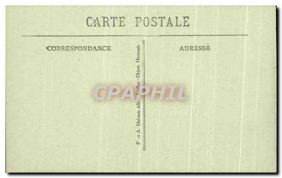 CPA L'Auvergne Pittoresque Cantal Neussargues Quartier de la Gare et Vue Generale — Back