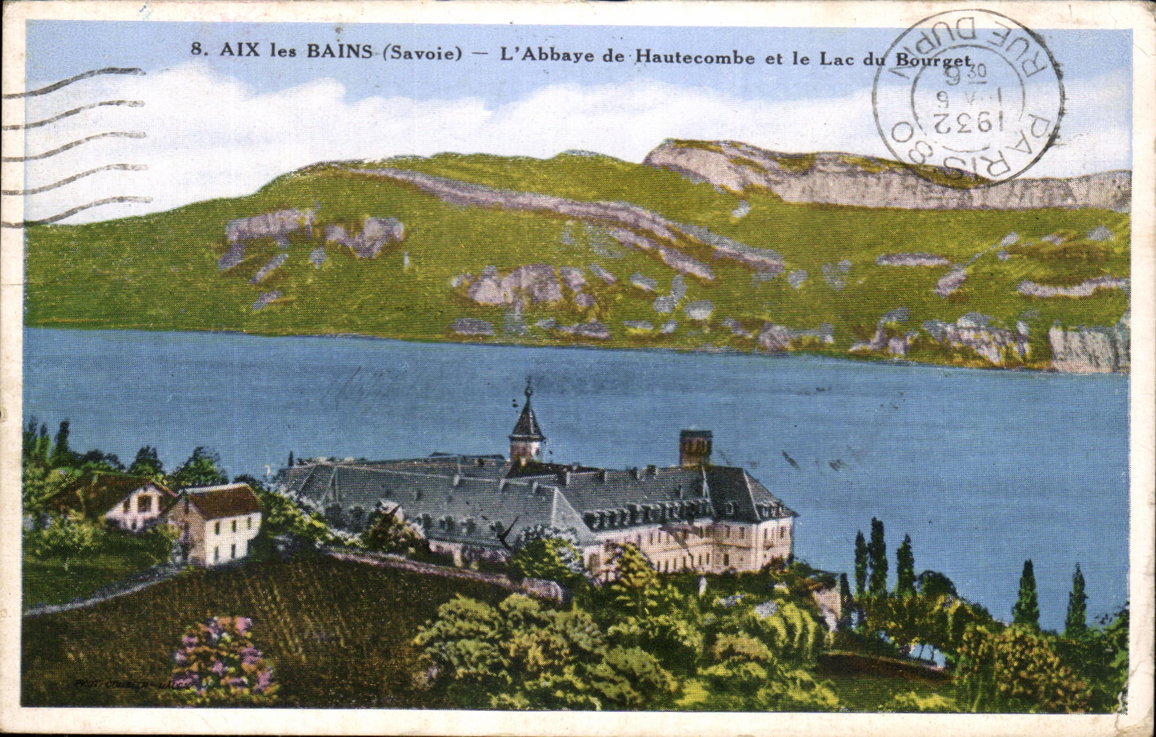 CPA Aix les Bains L'Abbaye de Hautecombe et le Lac du Bourget