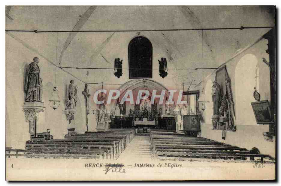 CPA Berck Ville Interieur de I'Eglise