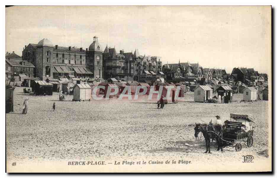 CPA Berck Plage La Plage et le Casino de la plage 