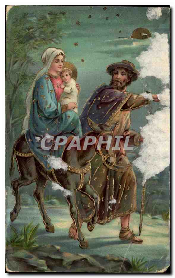 CPA La Vie du Christ La Fuite en Egypte 