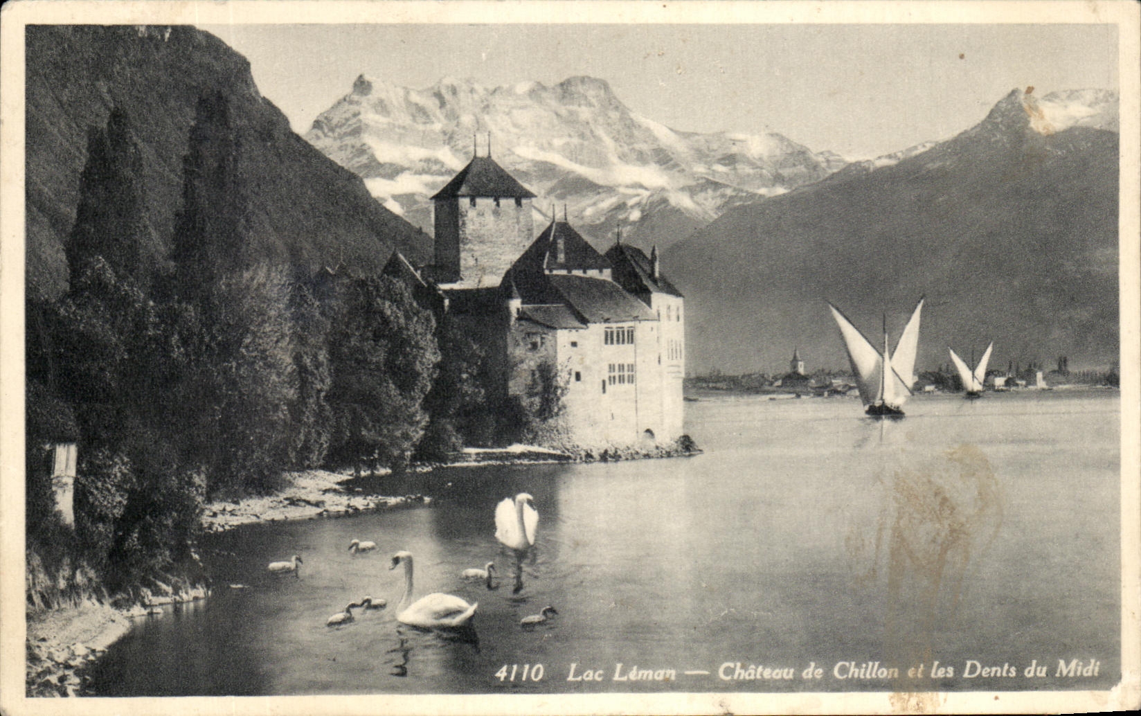 Lac Léman — Château de Chillon et les Dents du Midi — 4110