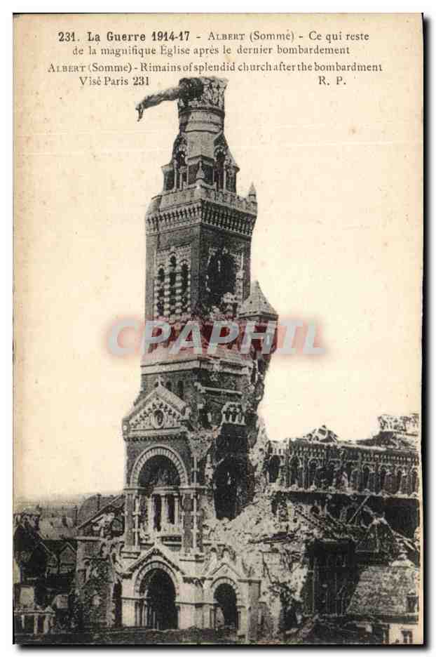 CPA Albert Ce Qui reste de la magnifique Eglise Militaria