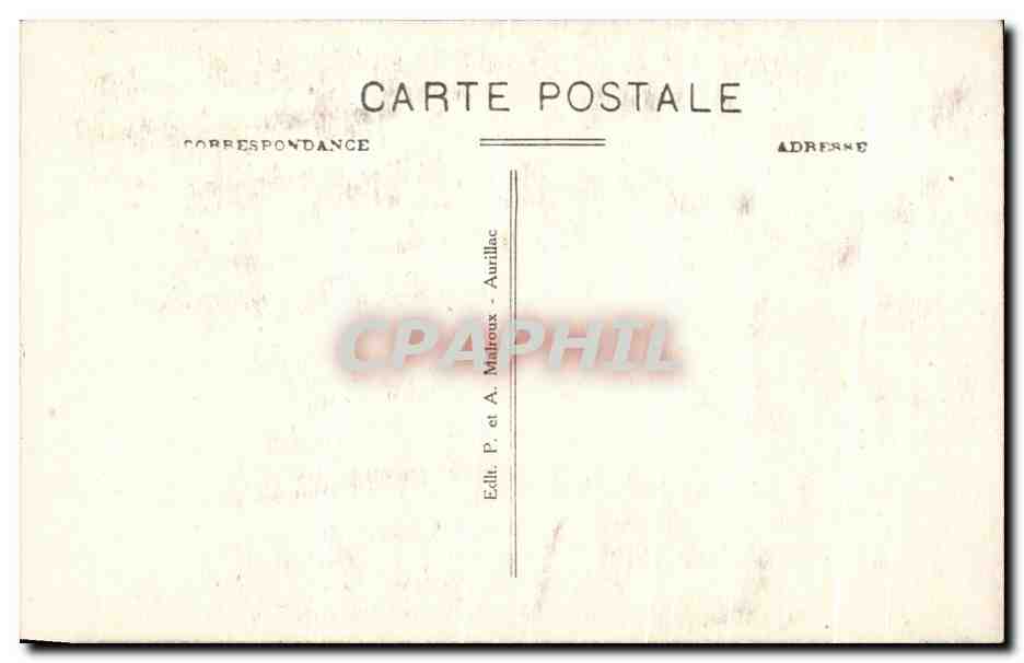 CPA Cantal Riom E montagne pont et Cascade de Total — Verso
