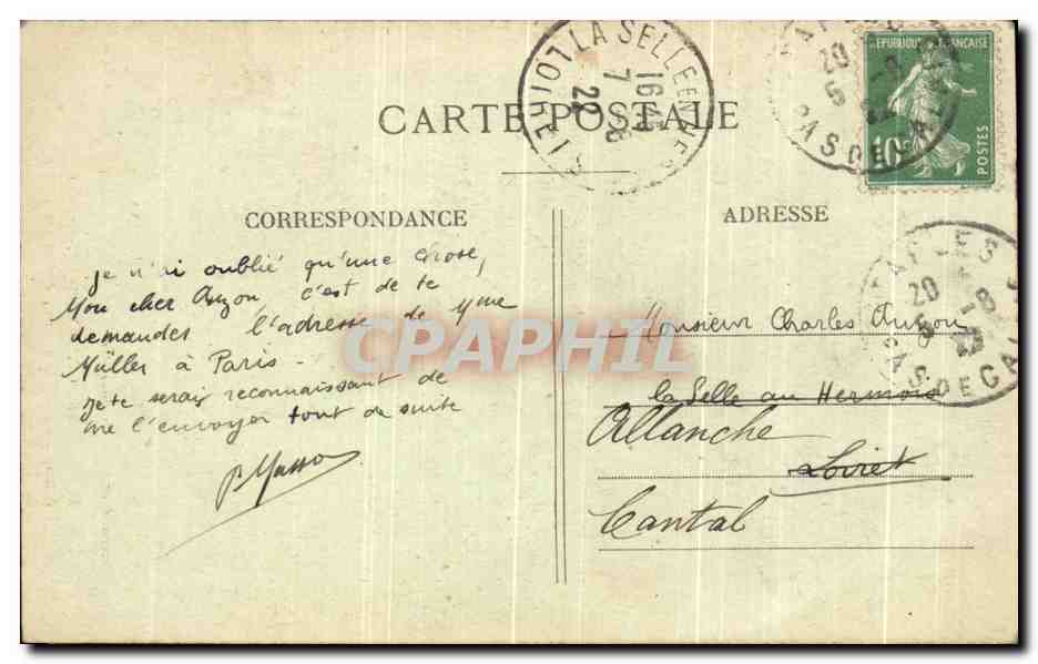 CPA Camiers Le Nouveau Calvaire erige en 1912 — Rückseite