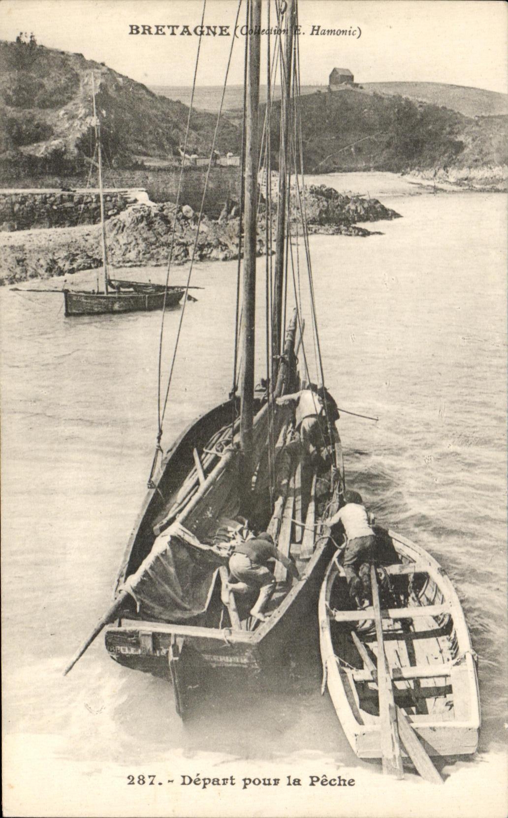 Bretagne — Départ pour la Pêche — Collection E. Hamonic, n° 287