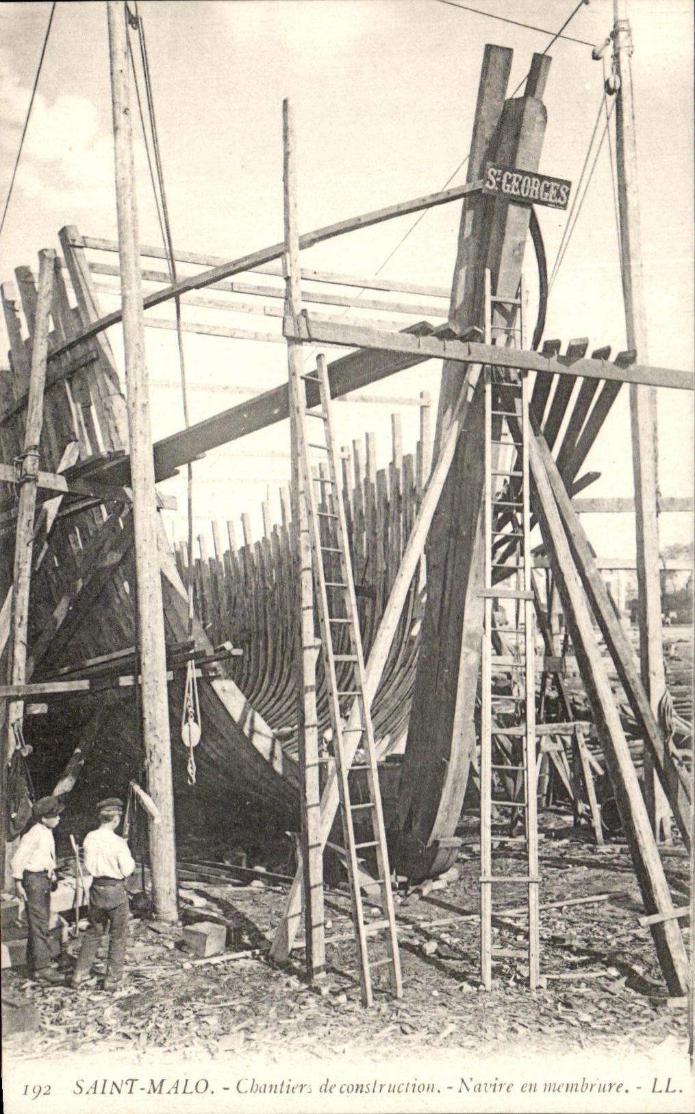 Saint-Malo - Scheepsbouwbedrijf - Schip in bouw - S. Georges