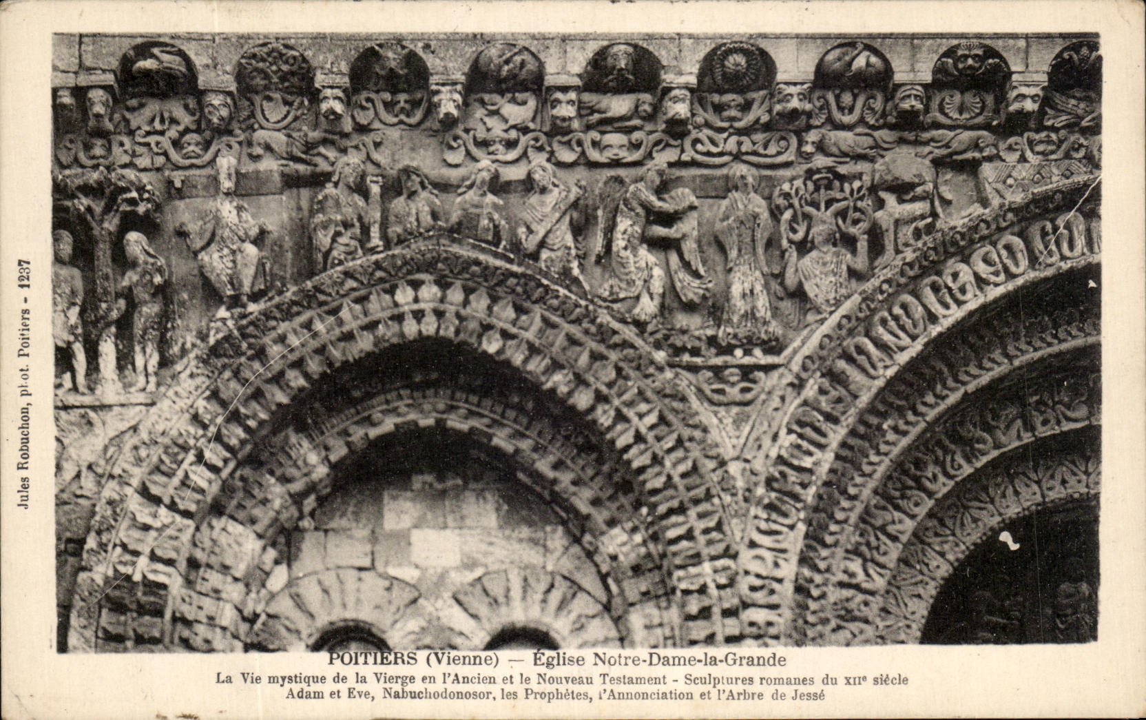 Poitiers (Vienne) — Église Notre-Dame-la-Grande — Sculptures romanes du XIIe siècle