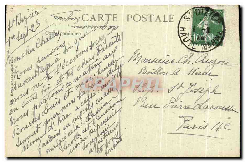 CPA Saint Dizier Usine Lerolle Passerelle Privee sur la Marne au Chateau Renard — Verso