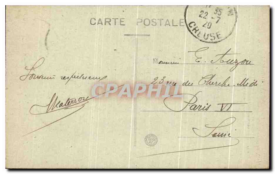 Boussac — Château sur un rocher à pic au bord de la Petite Creuse — La Creuse pittoresque, n°1452 — Reverso