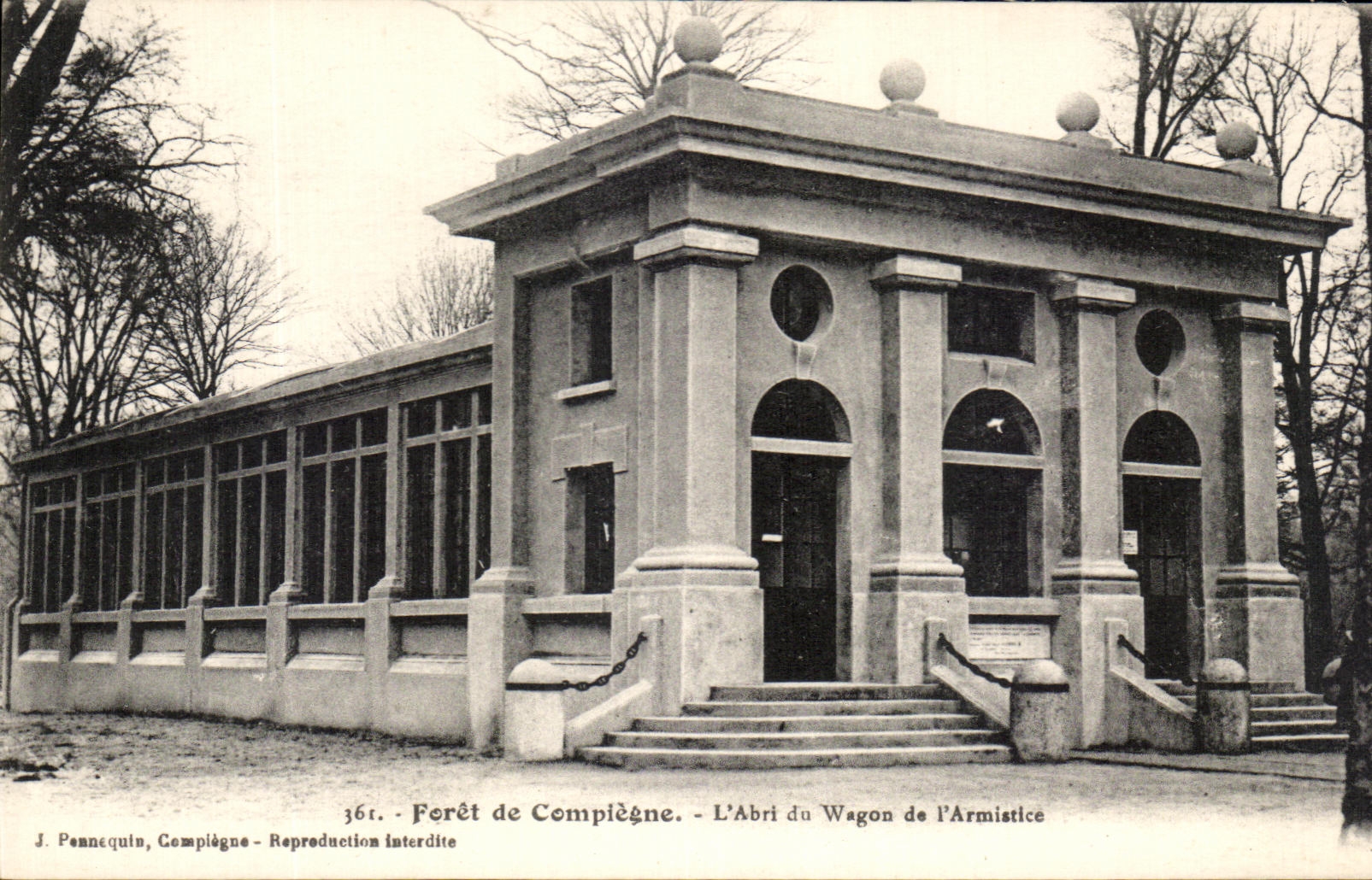 Ferêt de Compiègne — L'Abri du Wagon de l'Armistice — J. Pennequin, Compiègne