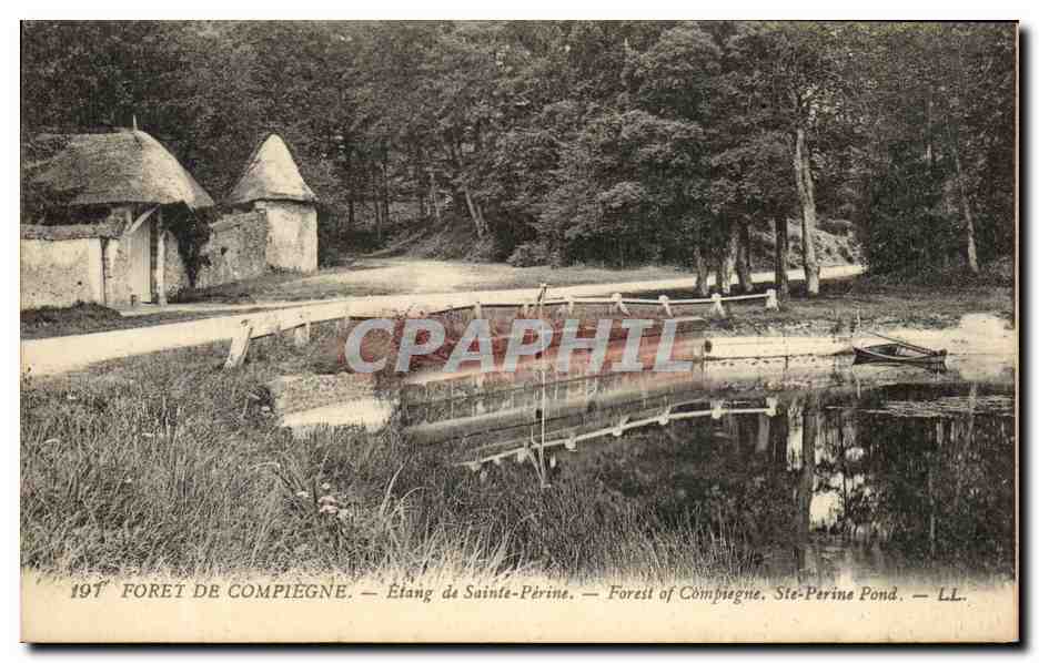 CPA Foret de Compiegne Etang de Saint Perine 