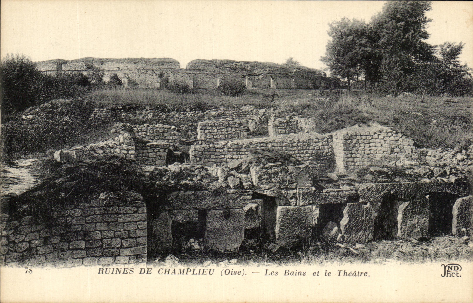 CPA Ruines De Champlieu Les Bains et le theatre
