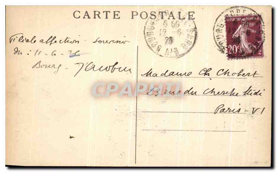 CPA Bourg Maison de Bois rue du palais — Rückseite
