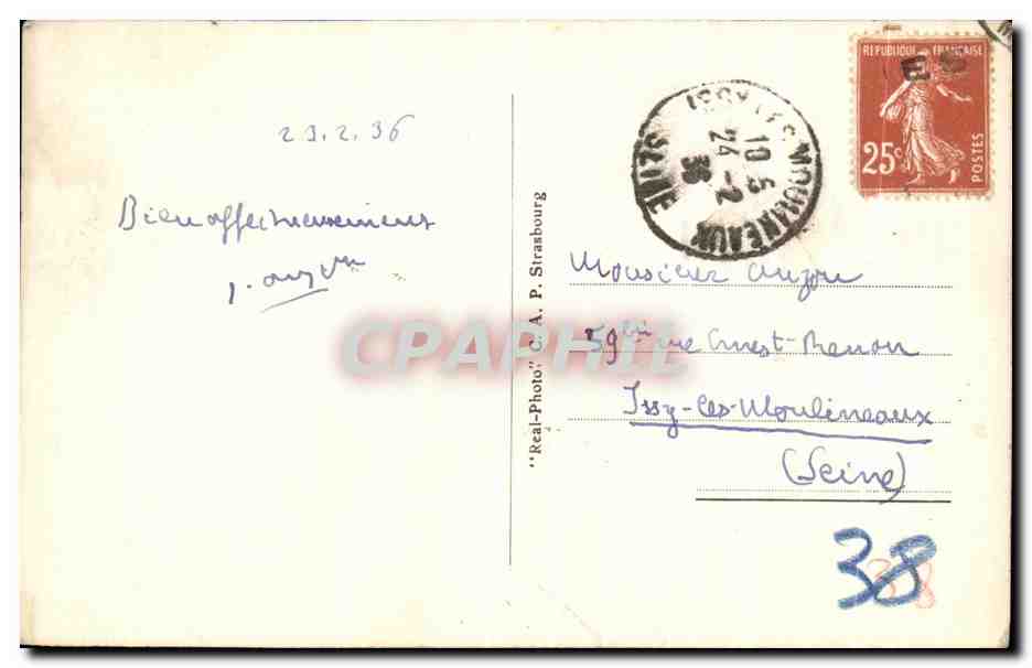 CPA Nancy La Ponte de la Craffe — Verso