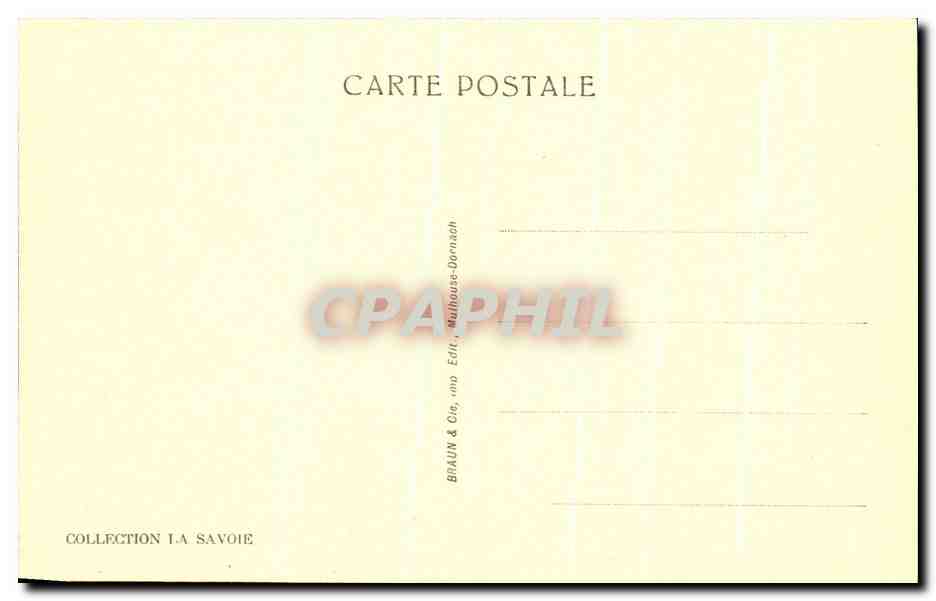 Le Fayet — Le champ d'aviation et le Mont Joly — Braun & Cie, collection La Savoie — Back