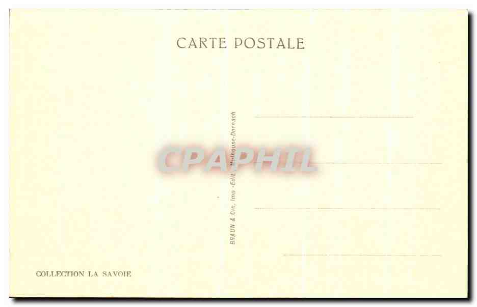 Hôtel des Alpes et Carlton — Le Fayet — Massif de la Pointe Percée (2752 m.) — Verso