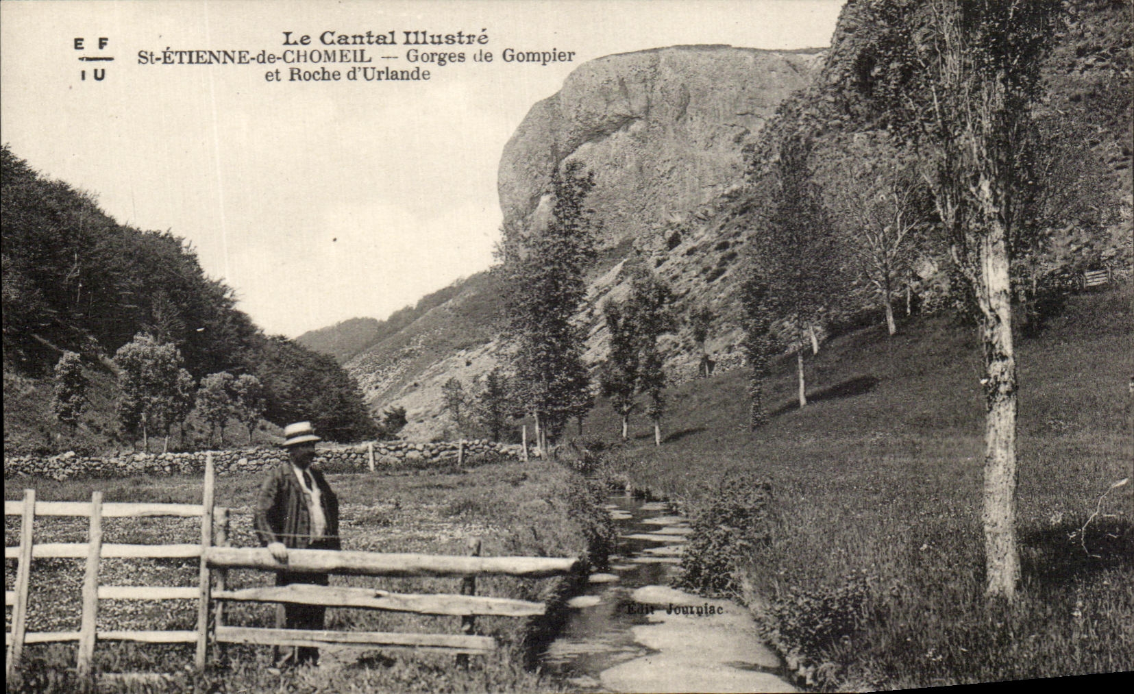 CPA Le Cantal Illustre Saint Etienne De Chomeil Gorges De Gompier Et Roche D'Urlande