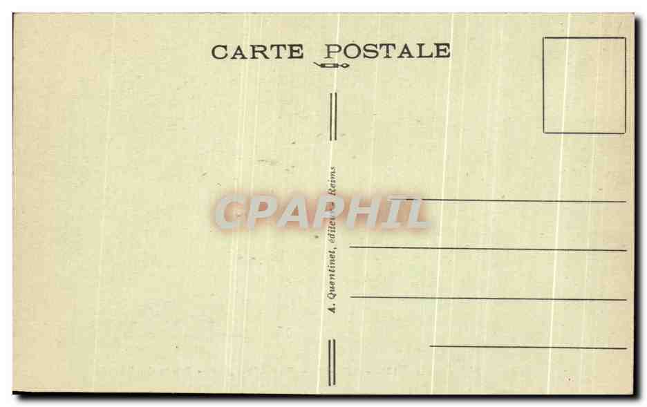 CPA Reims Rue Libergier Place du Parvis Cafe Bar de la Bourse — Verso