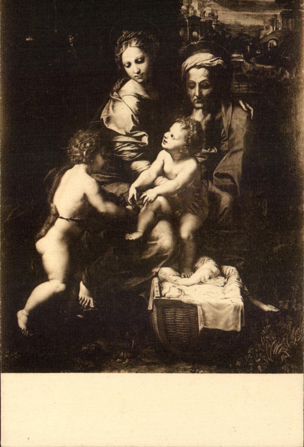 CPA Sacra Familia De La Perla Rafael De Ursino Museo Del Prado Madrid