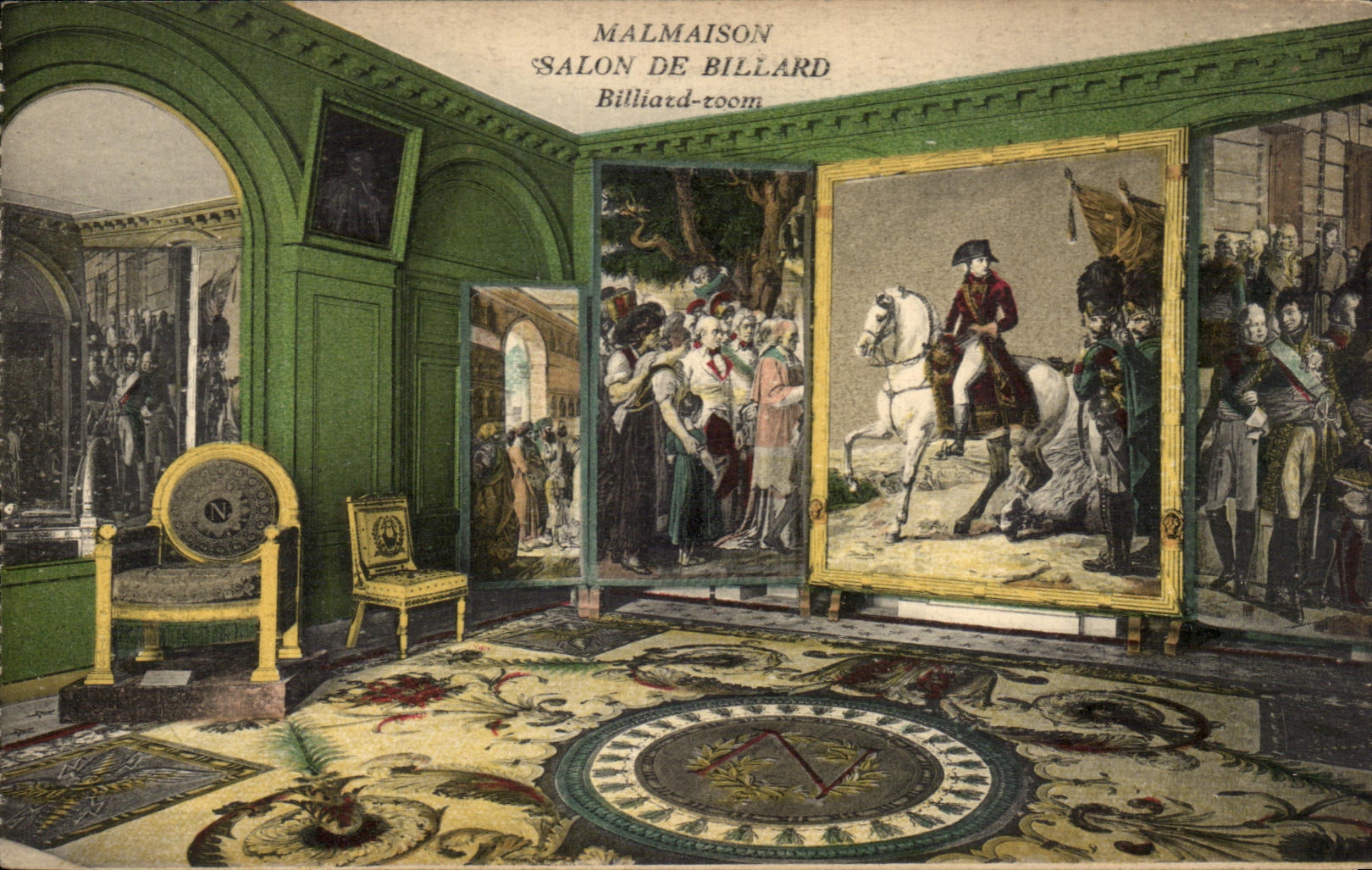 CPA Malmaison Salon De Billard Napoleon 1er