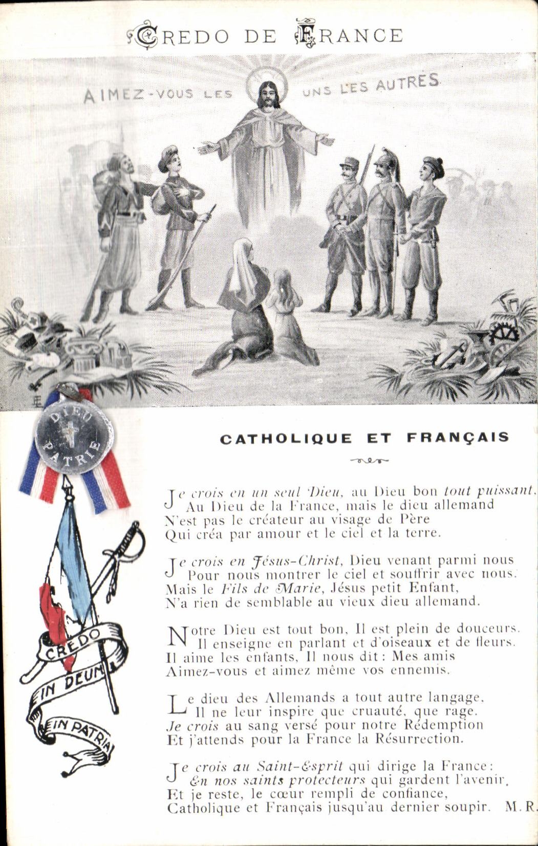 CPA Credo De France Aimez Vous Les uns les Autres Militaria 