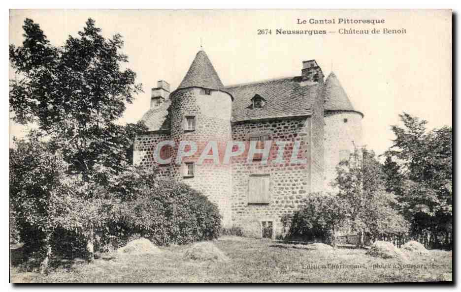 CPA L'Auvergne Pittoresque Neussargues Chateau de Benoit 