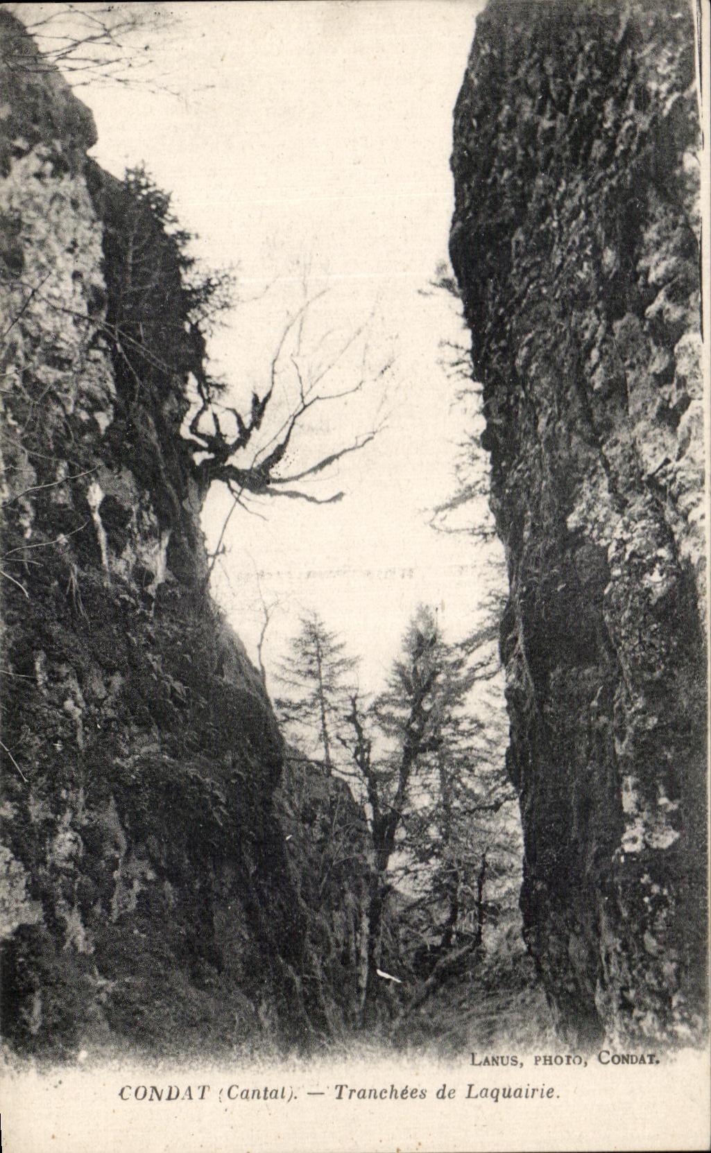 CPA L'Auvergne Condat Tranchees de Laquairie