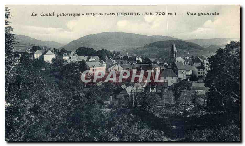 CPA Le Cantal Pittoresque Condat En Feniers Vue Generale