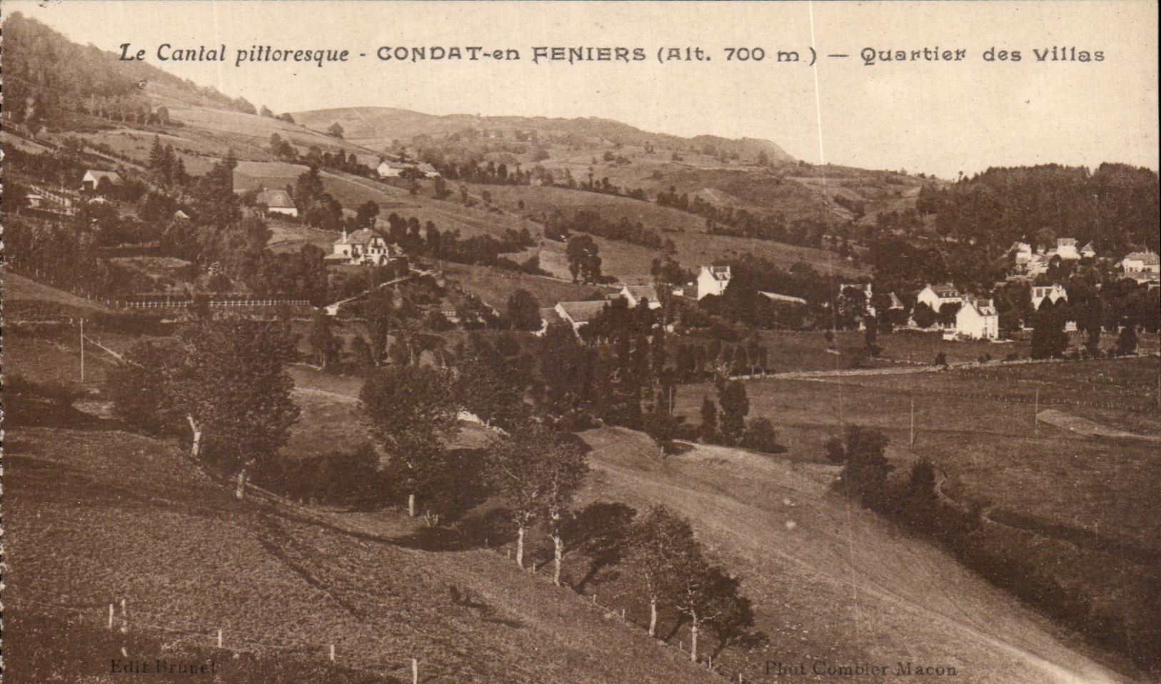 CPA Le Cantal Pittoresque Condat En Feniers Quartier Des Villas