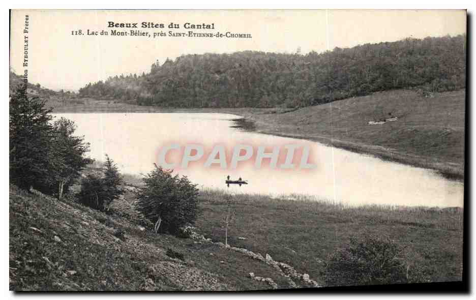 CPA Beaux Sites Du Cantal Lac Du Mont Belier Pres Saint Etienne De Chateau