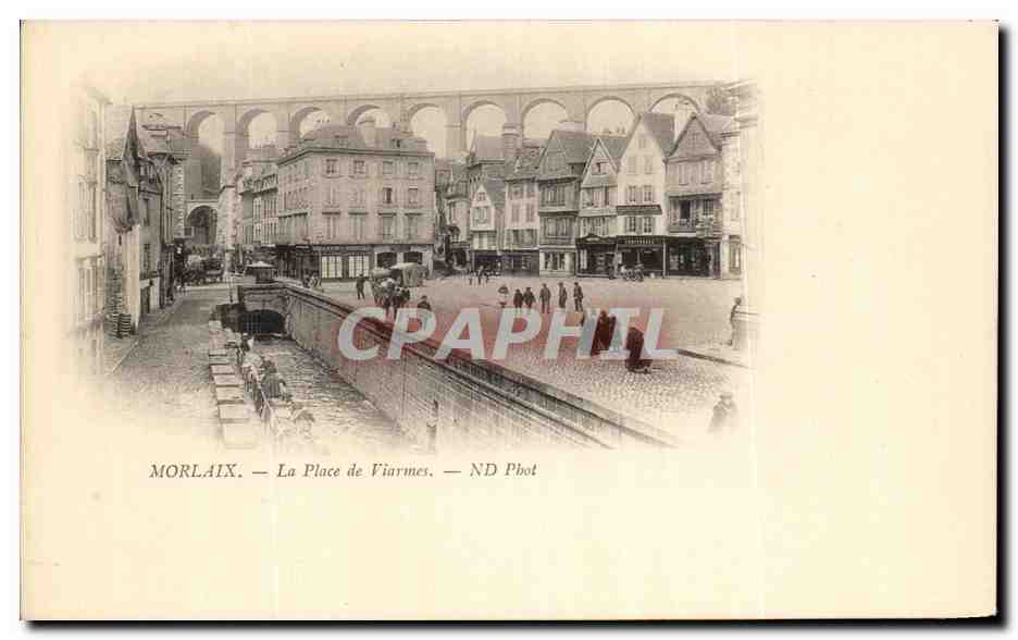CPA Morlaix La Place de Viarmes Lavandieres