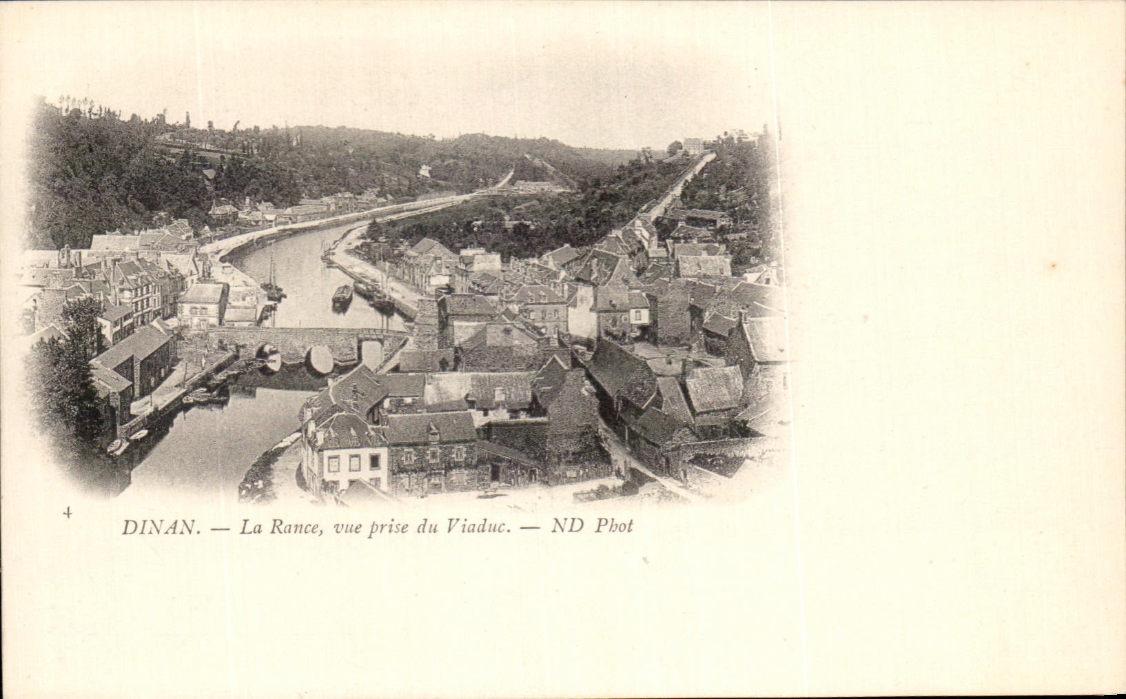 Dinan — La Rance, vue prise du Viaduc — ND Phot
