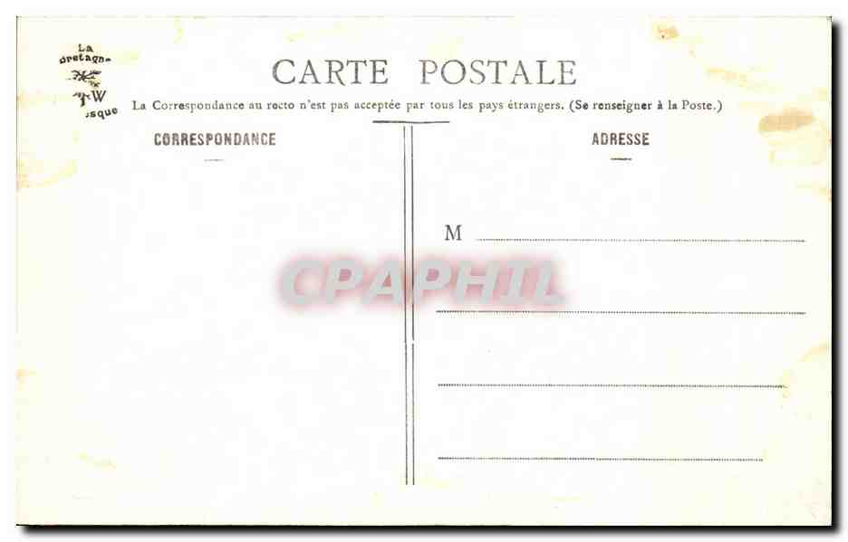 CPA La Bretagne Pittoersque Lannion Le Guer a l'Entree De Lannion — Back