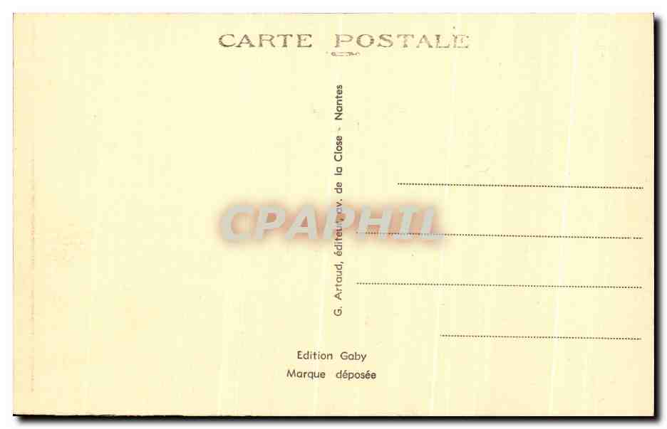 VANNES (Morbihan) — Jardins de la Garenne — Saby — Verso