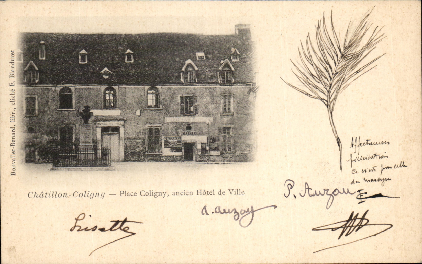 CPA Chatillon Coligny Place Coligny Ancien Hotel De Ville