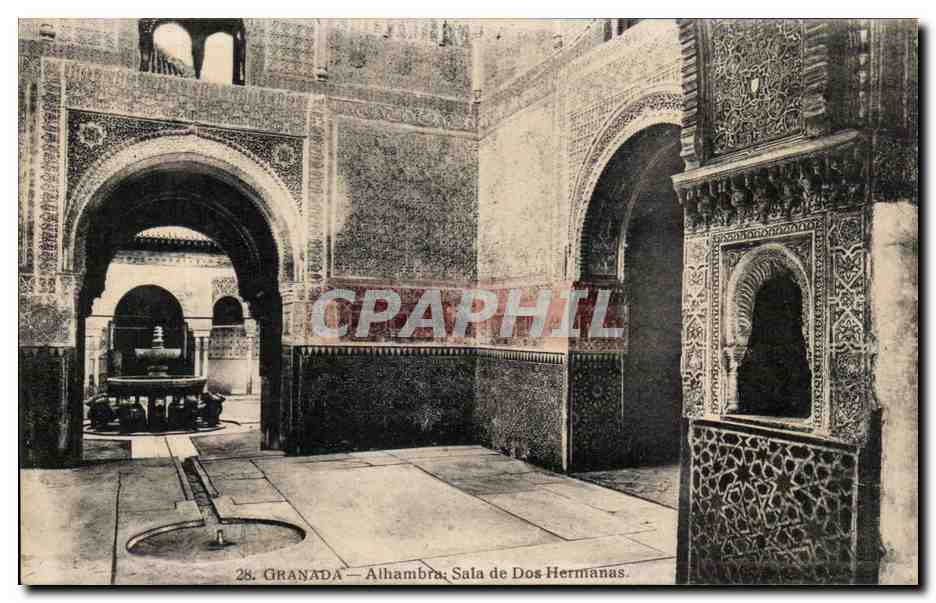 CPA Granada Alhambra Sala de Dos Hermanas