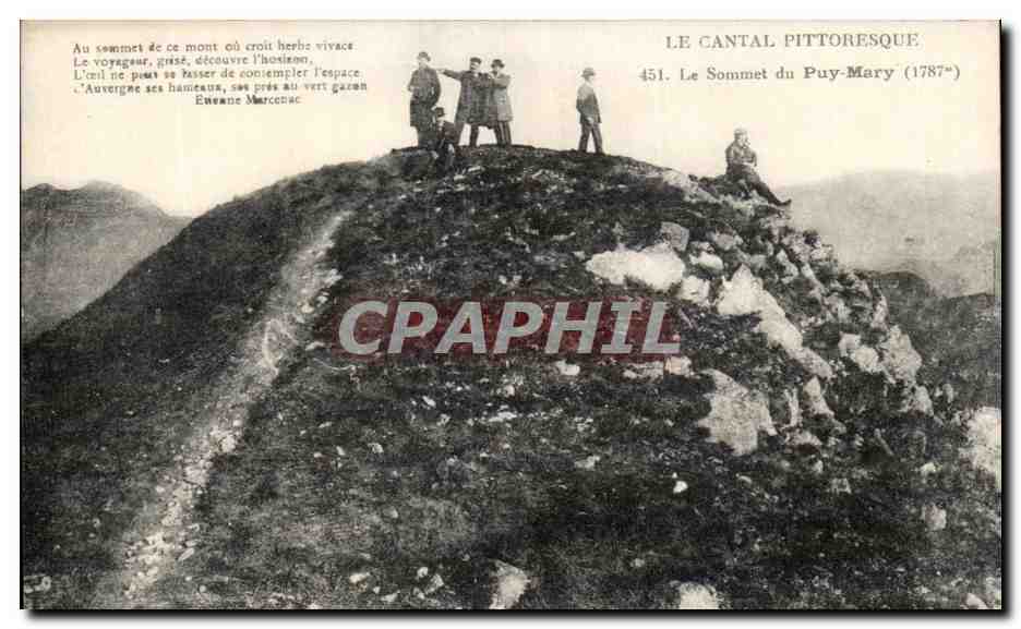 Le Sommet du Puy-Mary (1787m) — Le Cantal pittoresque, n°451 — Éditeur non visible