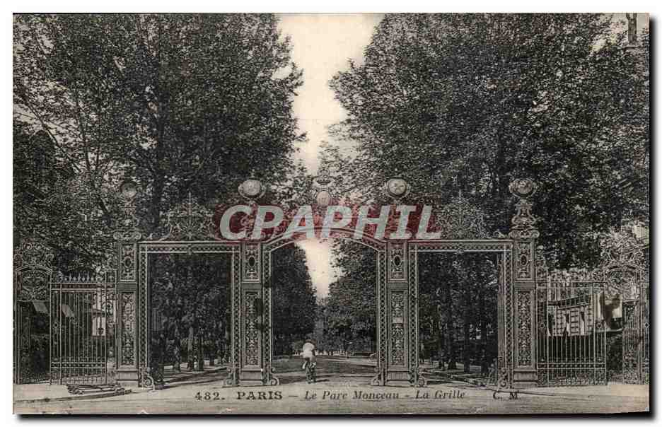 CPA Paris Le Parc Monceau La Grille