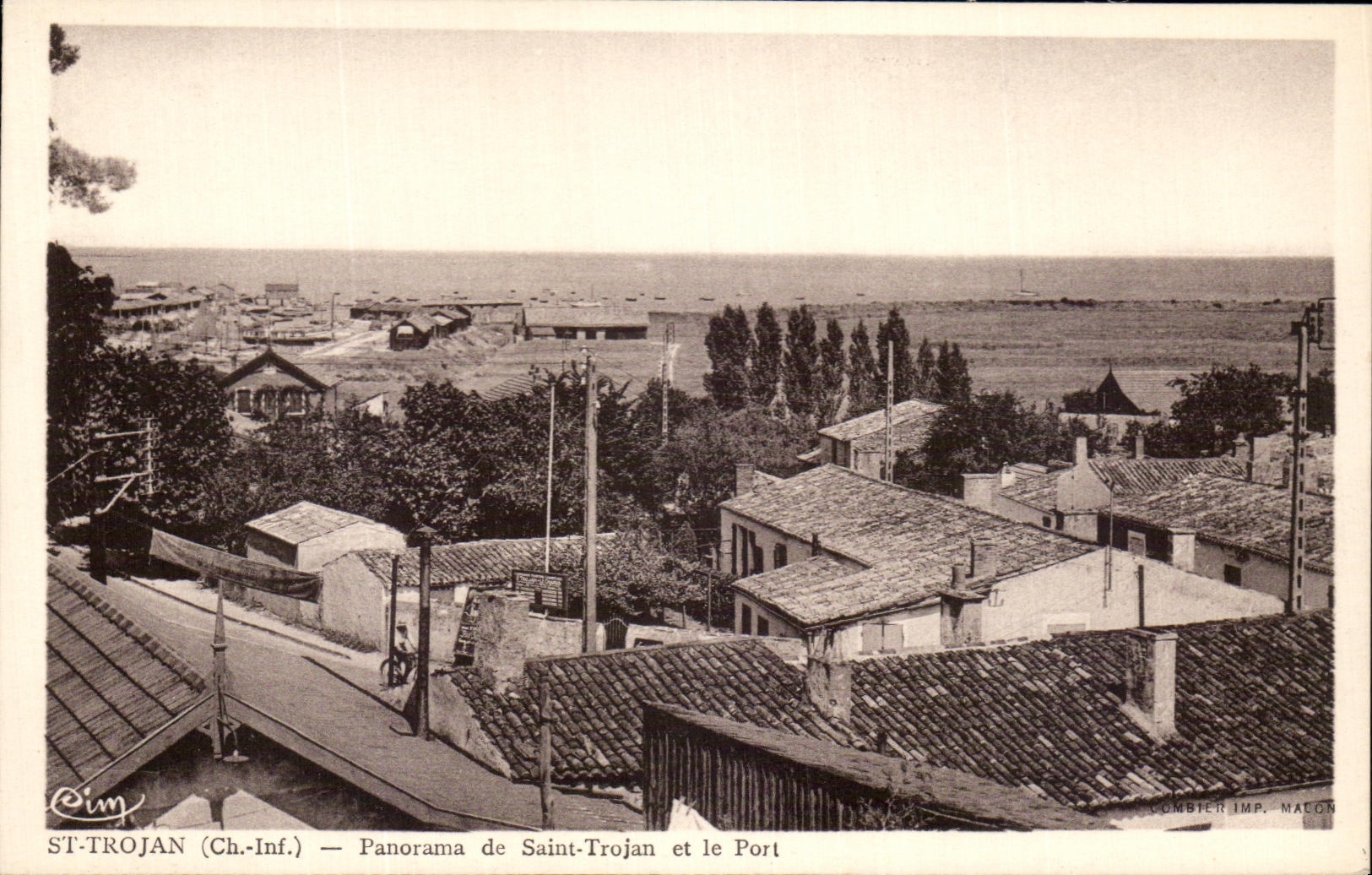 CPA St Trojan Panorama de St Trojan et le port 
