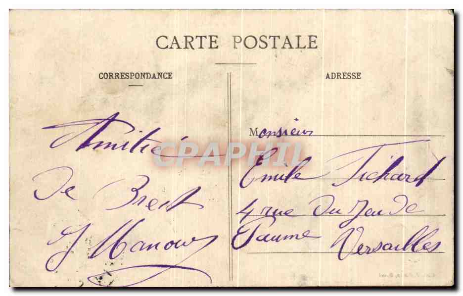 CPA Brest L'Escadre Saluant la terre Bateaux — Rückseite