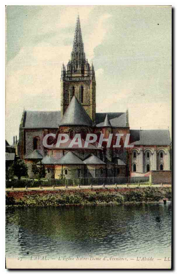 CPA Laval L'Eglise Notre Dame d'Aveniere L'Abside