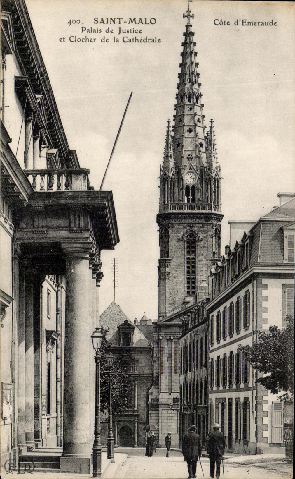 CPA Saint Malo Palais De Justice Et clocher De La Cathedrale